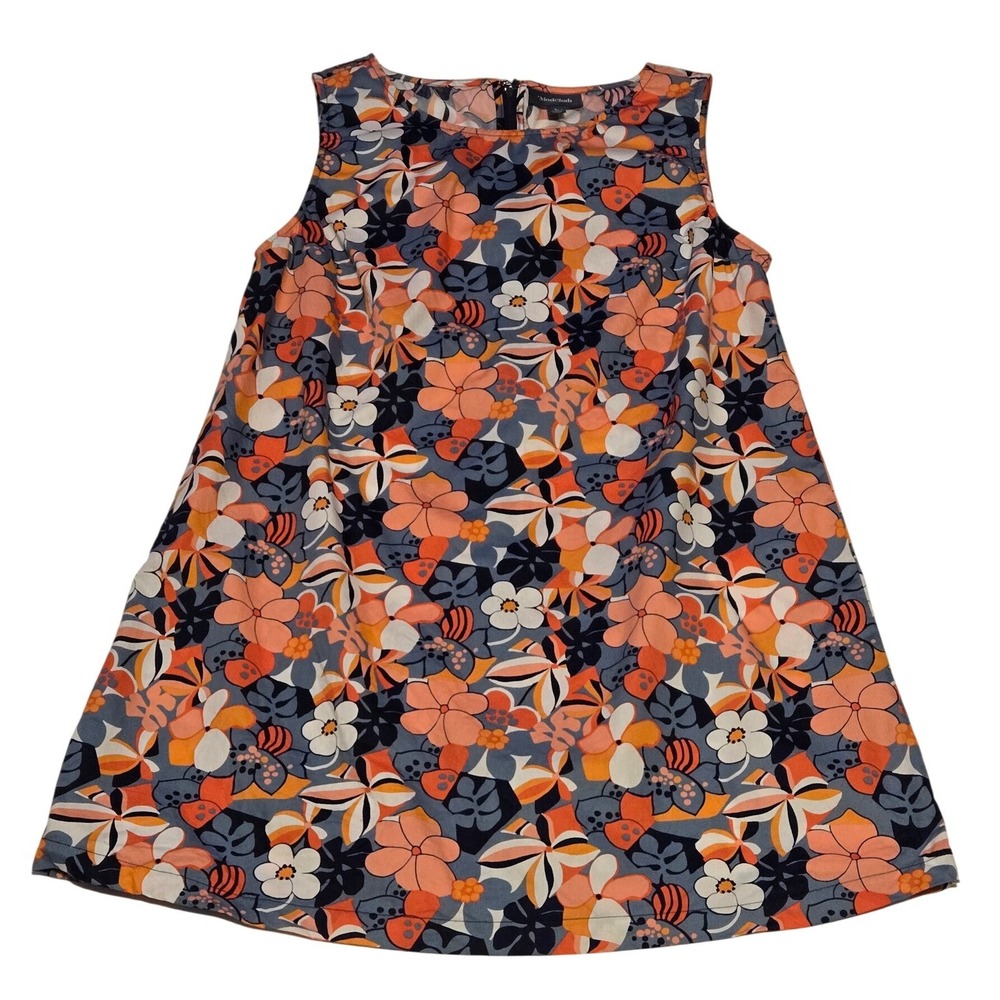 ModCloth Floral A-Line Dress Sleeveless Retro Cotton Mini Size L - Picture 2 of 9